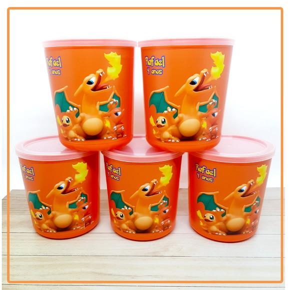Pote Tipo Lata de Leite Charmander Pokemon