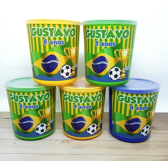 Pote Tipo Lata de Leite Copa Brasil