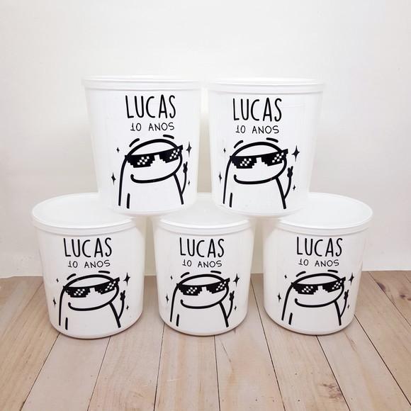 Pote Tipo Lata de Leite Flork