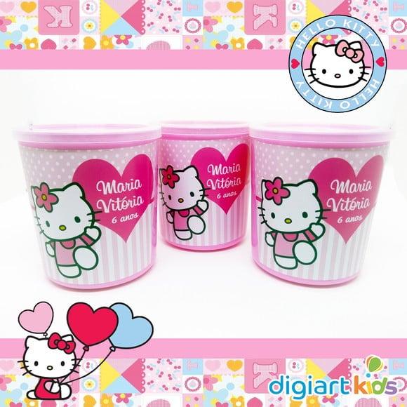 Pote Tipo Lata de Leite Hello Kitty