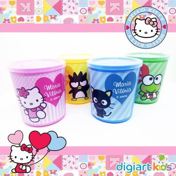 Pote Tipo Lata de Leite Hello Kitty e Amigos