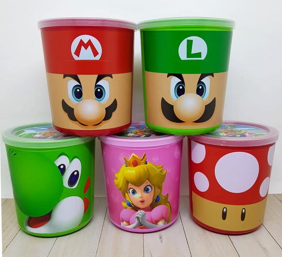 Pote Tipo Lata de Leite Super Mário