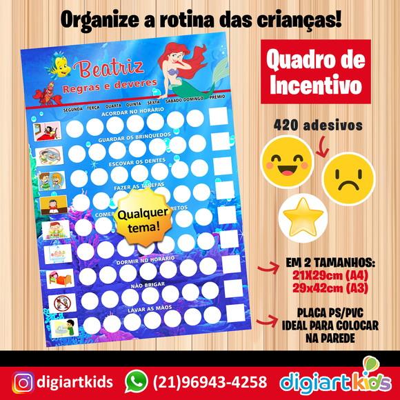 Quadro G De Regras E Deveres Pequena Sereia