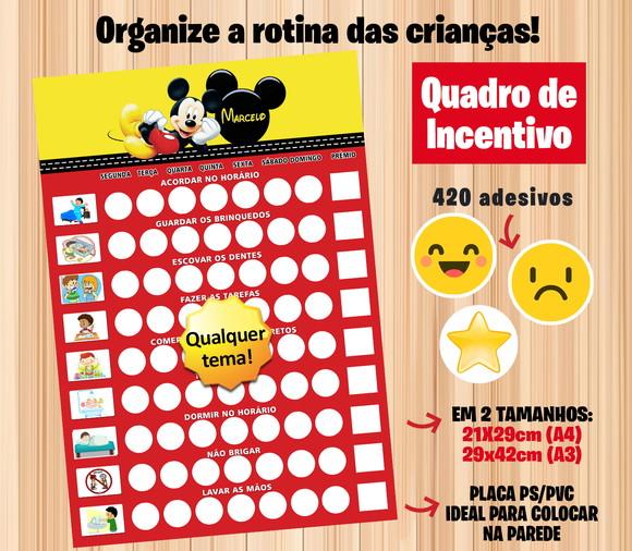 Quadro De Incentivo Mickey