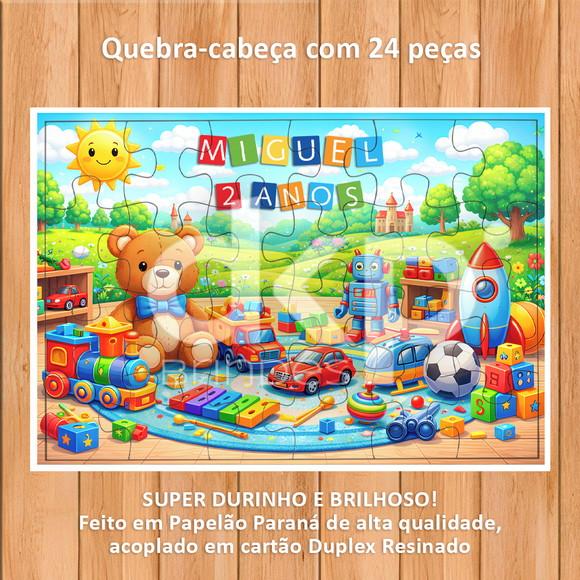 Quebra-cabeça 24 Peças com Caixinha Brinquedos