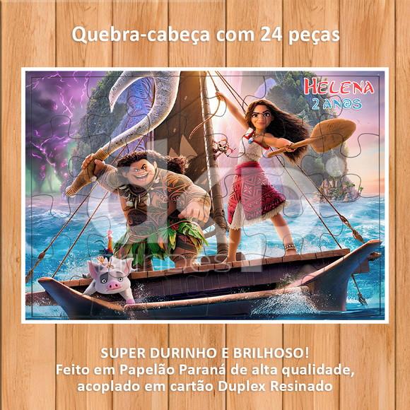Quebra-cabeça 24 Peças com Caixinha Moana 2