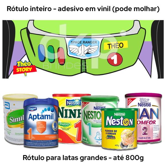 Rótulo Grande Lata de Leite 800g Toy Story Buzz Lightyear