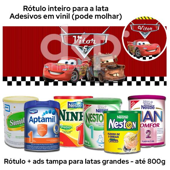 Rótulo Grande + Ads Tampa para Lata de Leite 800g Rei Leão