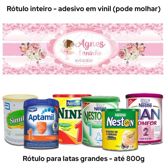 Rótulo Grande para Lata de Leite 800g Bailarina
