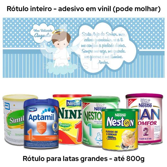 Rótulo Grande para Lata de Leite 800g Batizado