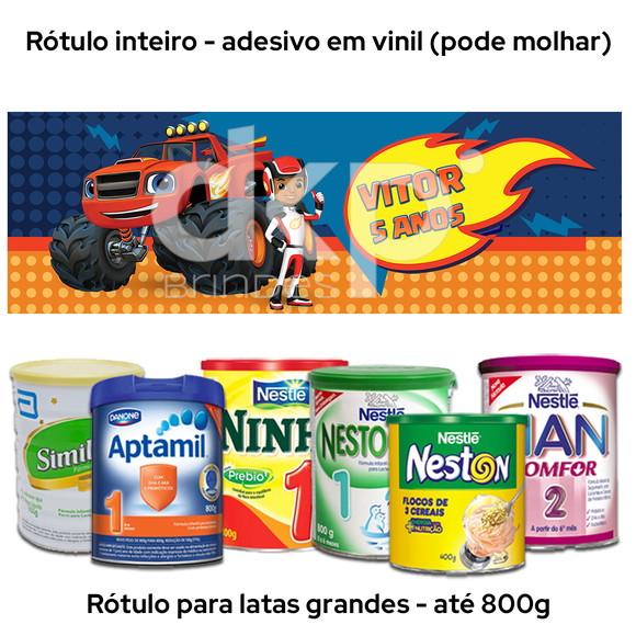 Rótulo Grande para Lata de Leite 800g Blaze
