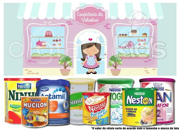 Rótulo Grande para Lata de Leite 800g Confeiteira