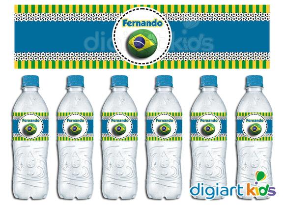 Rótulo Impermeável para Água - Copa - Brasil