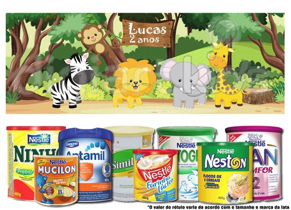 Rótulo Grande para Lata de Leite 800g Safari