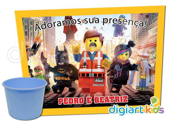 Rótulo para Baldinho de Pipoca Lego