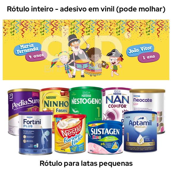 Rótulo para Lata de Leite 400g Bita Carnaval