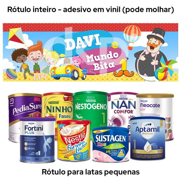 Rótulo para Lata de Leite 400g Bita e as Brincadeiras