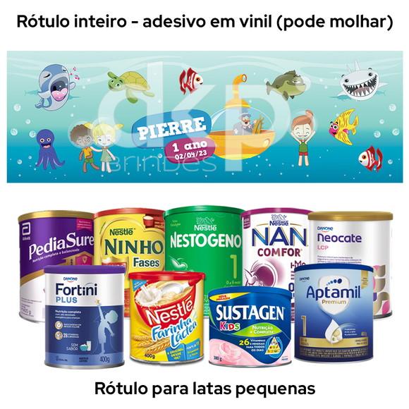 Rótulo para Lata de Leite 400g Bita no Fundo do Mar