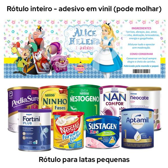 Rótulo para Lata de Leite Alice