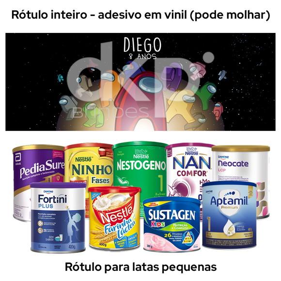 Rótulo para Lata de Leite Among Us