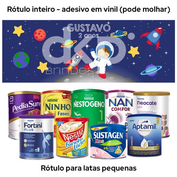 Rótulo para Lata de Leite Astronauta