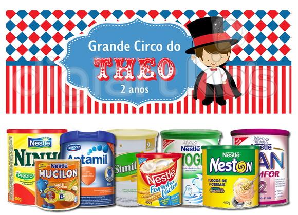 Rótulo para Lata de Leite Circo
