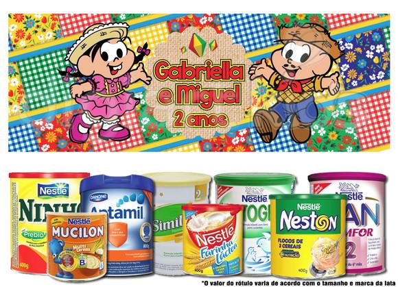 Rótulo para Lata de Leite Festa Junina