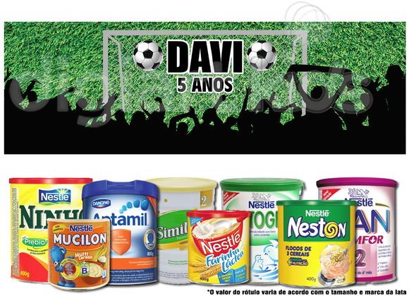 Rótulo para Lata de Leite Futebol