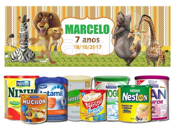 Rótulo para Lata de Leite Madagascar