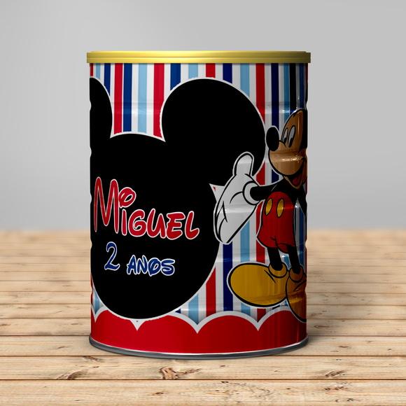 Rótulo para Lata de Leite Mickey