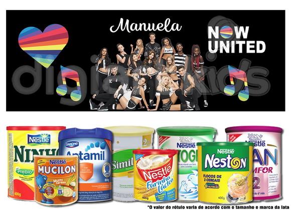Rótulo para Lata de Leite Now United
