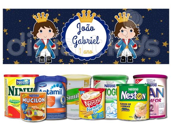 Rótulo para Lata de Leite Pequeno Príncipe