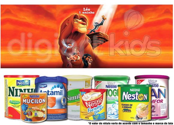 Rótulo para Lata de Leite Rei Leão