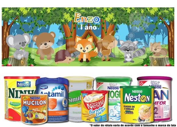 Rótulo para Lata de Leite Safari