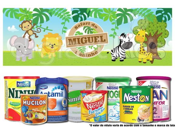 Rótulo para Lata de Leite Safari