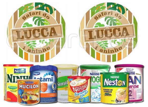 Rótulo para Lata de Leite Safari