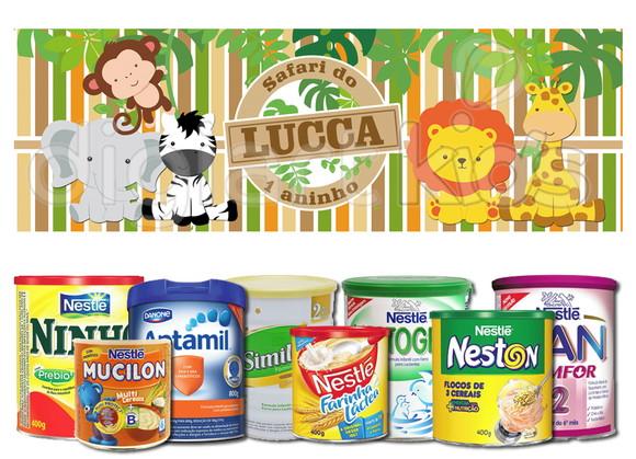 Rótulo para Lata de Leite Safari