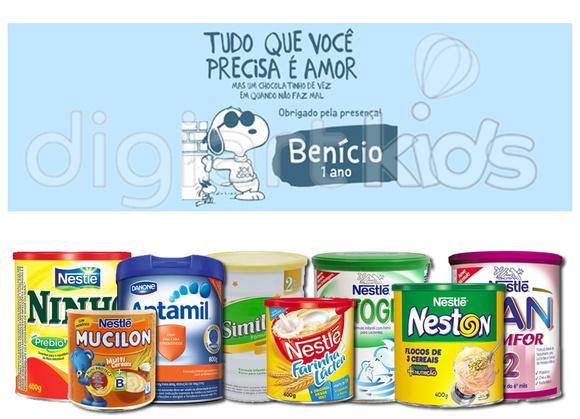 Rótulo para Lata de Leite Snoopy