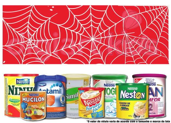 Rótulo para Lata de Leite Teia de Aranha