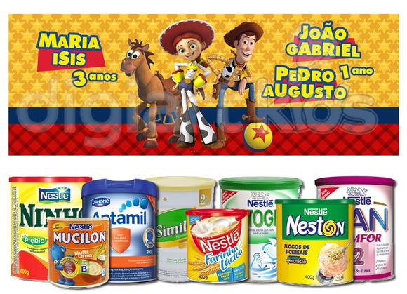 Rótulo para Lata de Leite Toy Story