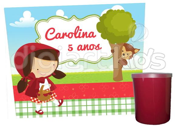 Rótulo para Lata Plástica Chapeuzinho Vermelho