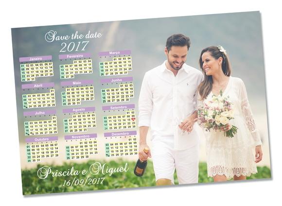 Save The Date 10x15 com Imã Casamento