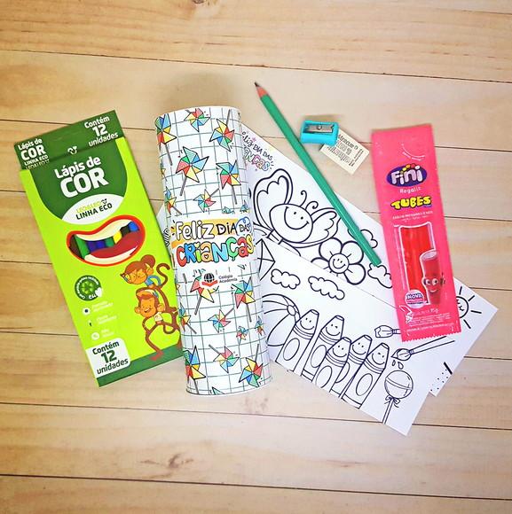 Super Kit Escolar e para Pintar na Tubolata Dia das Crianças