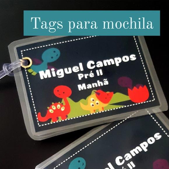 Tag para Mochila Dinossauros