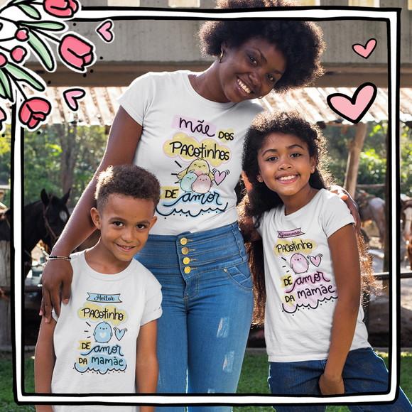 Trio: 3 camisas - Dia das Mães - Pacotinho de Amor