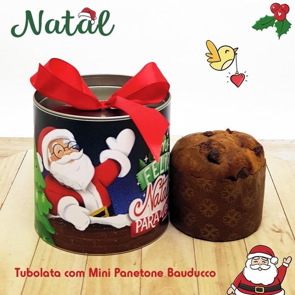 Tubolata com Mini Panetone Bauducco Papai Noel