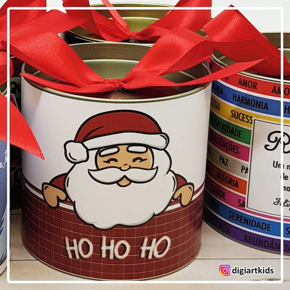 Tubolata com Mini Panetone Bauducco Papai Noel Aquarela