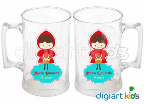 Adesivo p/ Caneca Chapeuzinho Vermelho