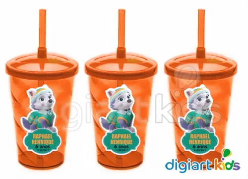 Adesivo p/Copo Twister - Patrulha Canina