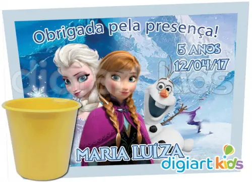Adesivo para Baldinho de Pipoca Frozen